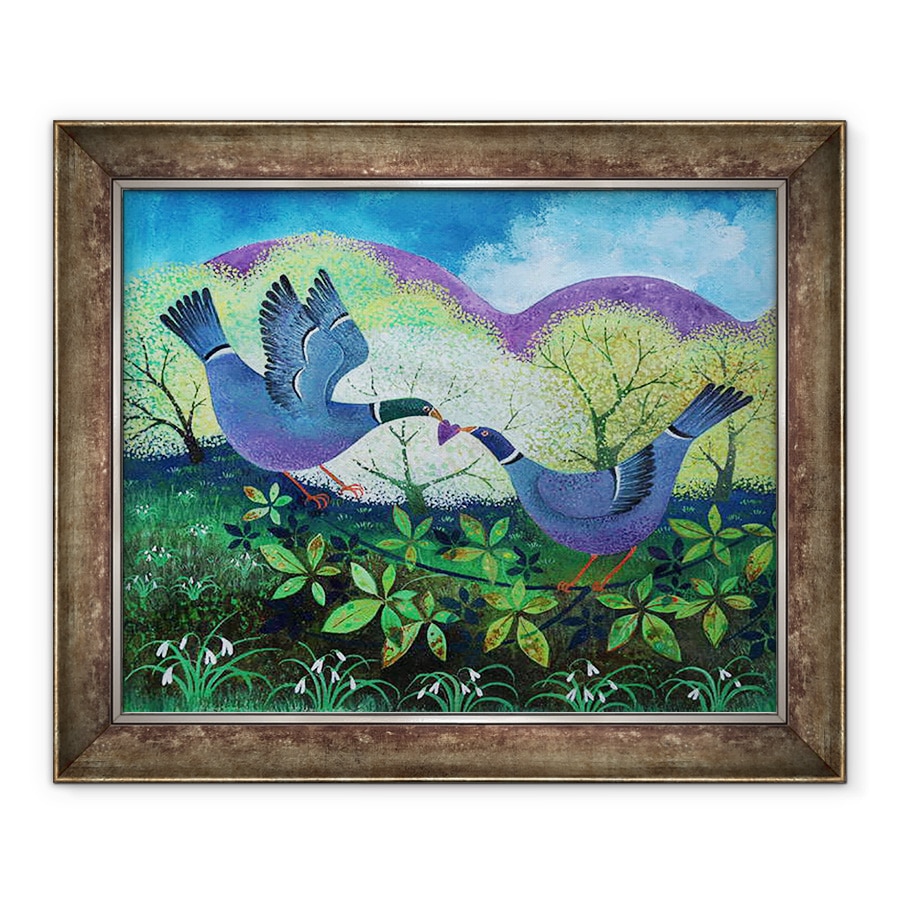 Tablou inramat - Lisa Graa Jensen - Pasari Dragoste, 2020, 70 x 85 cm