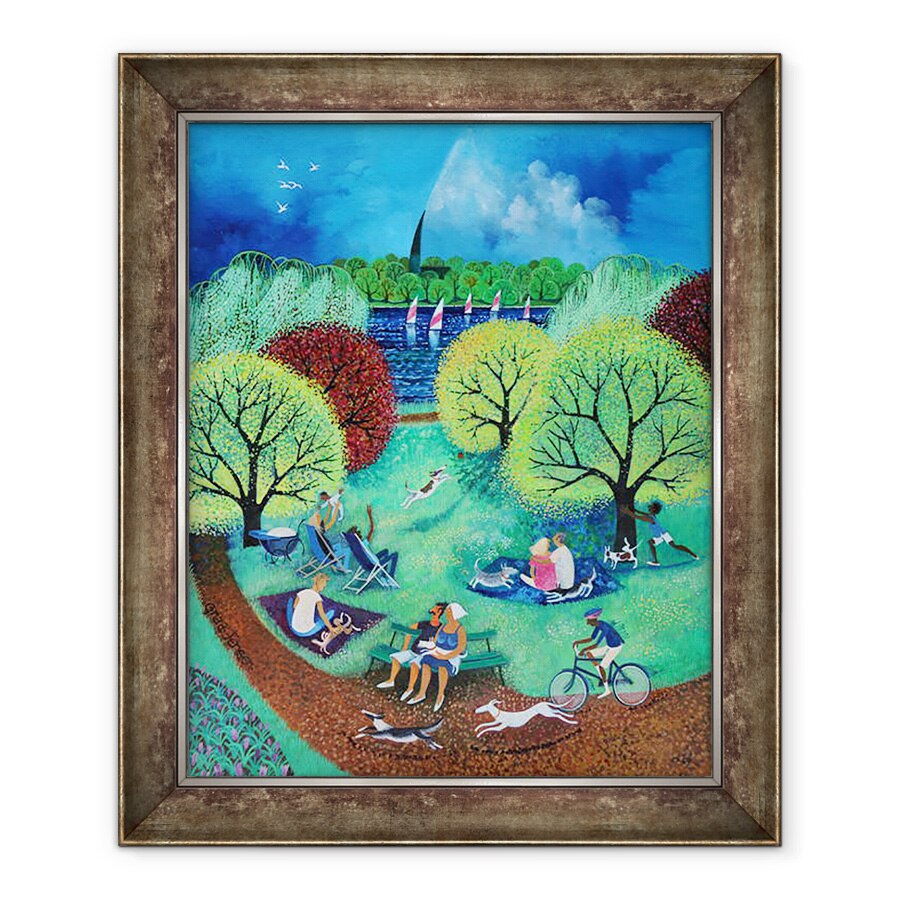 Tablou inramat - Lisa Graa Jensen - Lacul cu barca, 2017, 50 x 60 cm