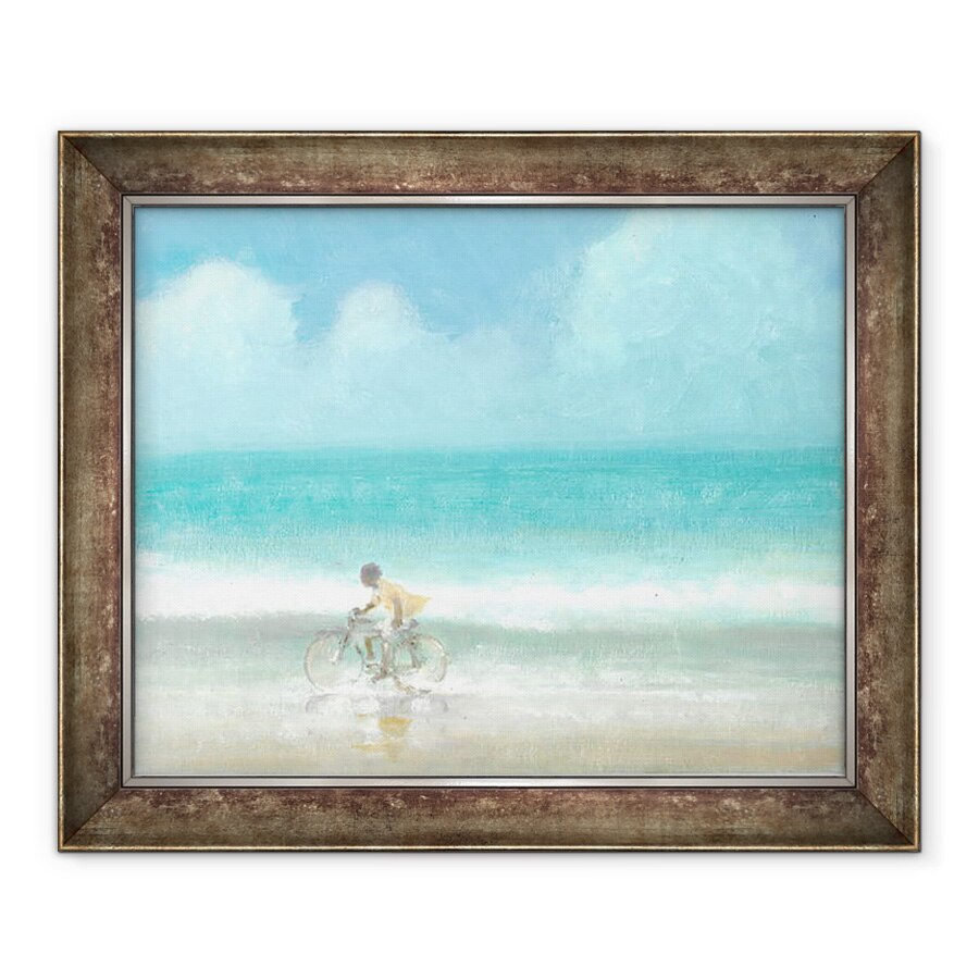 Tablou inramat - Lincoln Seligman - Baiat pe bicicleta, 70 x 85 cm