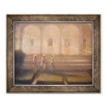 Tablou inramat - Lincoln Seligman - Gradinari la Amber Fort, 70 x 85 cm Tablou inramat - Lincoln Seligman - Gradinari la Amber Fort, 70 x 85 cm