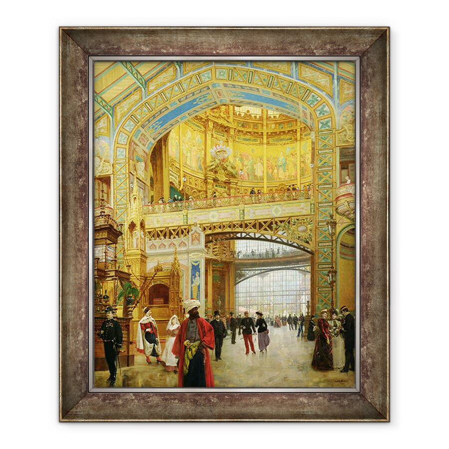 Tablou inramat - Louis Beroud - Domul central al Expozitiei Universale din 1889, 50 x 60 cm