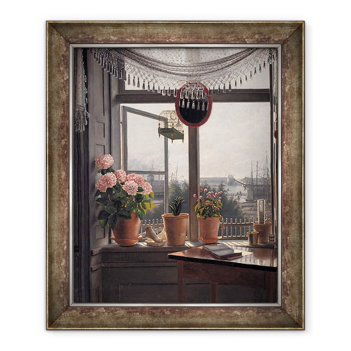 Tablou inramat - Martinus Rorbye - Vedere din camera artistului, 70 x 85 cm