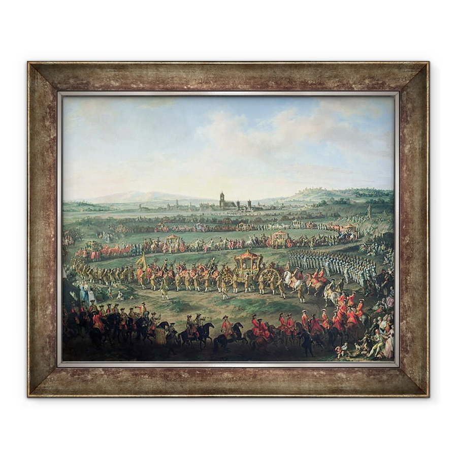 Tablou inramat - Martin II Mytens - Intrarea imparatului Francisc I 1708-65 in Frankfurt, 70 x 85 cm