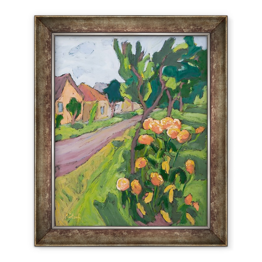 Tablou inramat - Marta Martonfi-Benke - Trandafirii vecinului, 70 x 85 cm