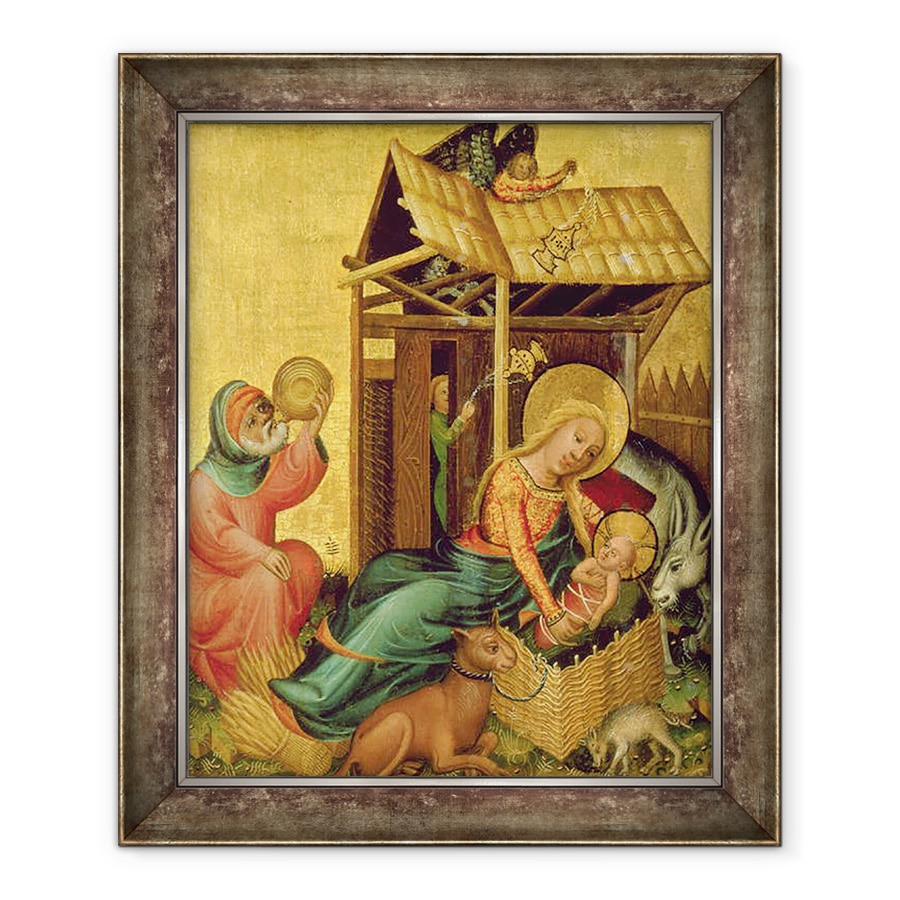 Tablou inramat - Master Bertram of Minden - Nasterea Domnului, de la Altarul Buxtehude, 70 x 85 cm