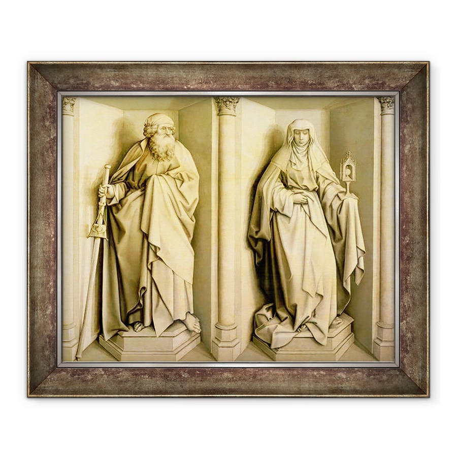 Tablou inramat - Master of Flemalle - Sfantul Iacob cel Mare si Sfantul Clare, 70 x 85 cm