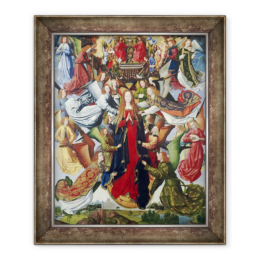 Tablou inramat - Master of the Legend of St. Lucy - Maria, regina cerului, 70 x 85 cm