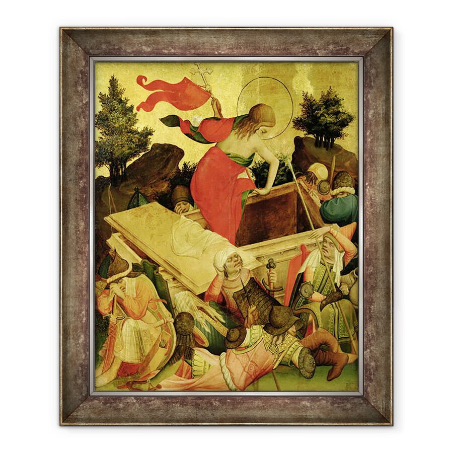 Tablou inramat - Master Francke - invierea, panou de la Altarul Sfantul Thomas de la Biserica Sfantul Ioan, Hamburg, 70 x 85 cm