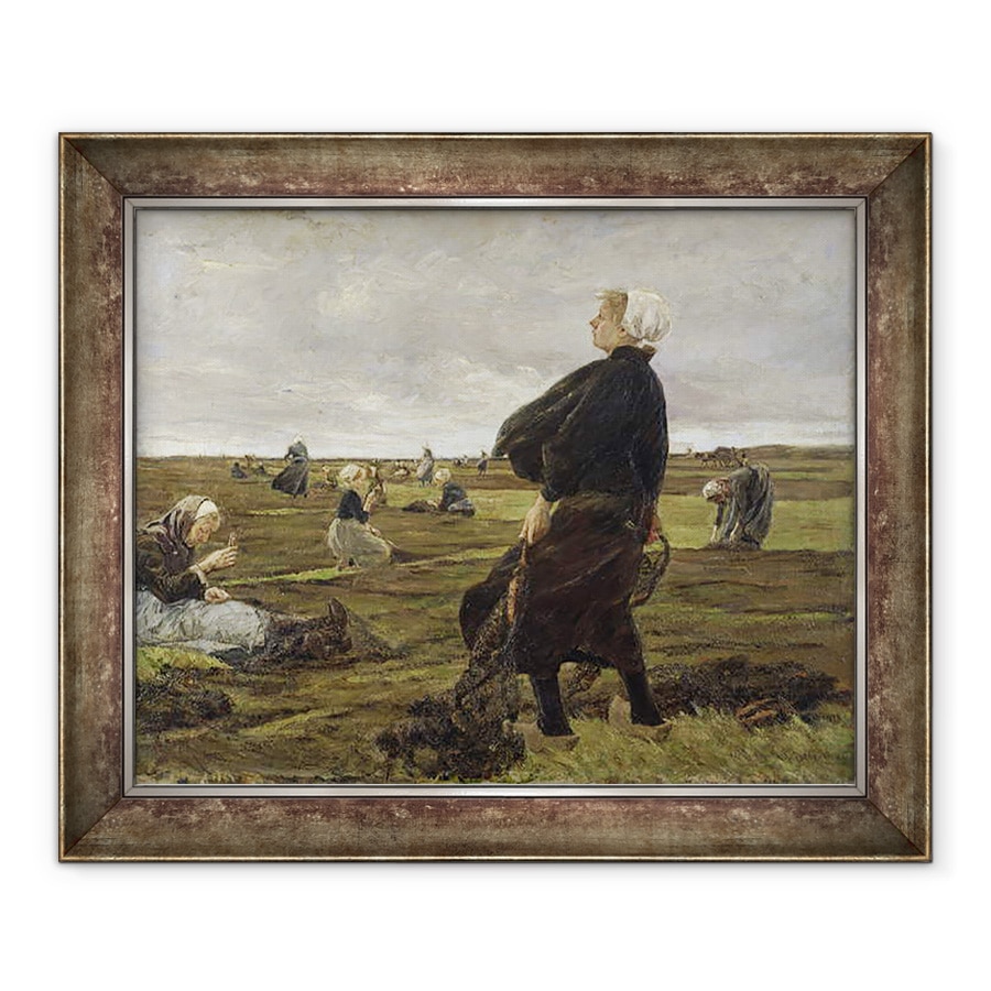 Tablou inramat - Max Liebermann - Repararea plaselor, 70 x 85 cm