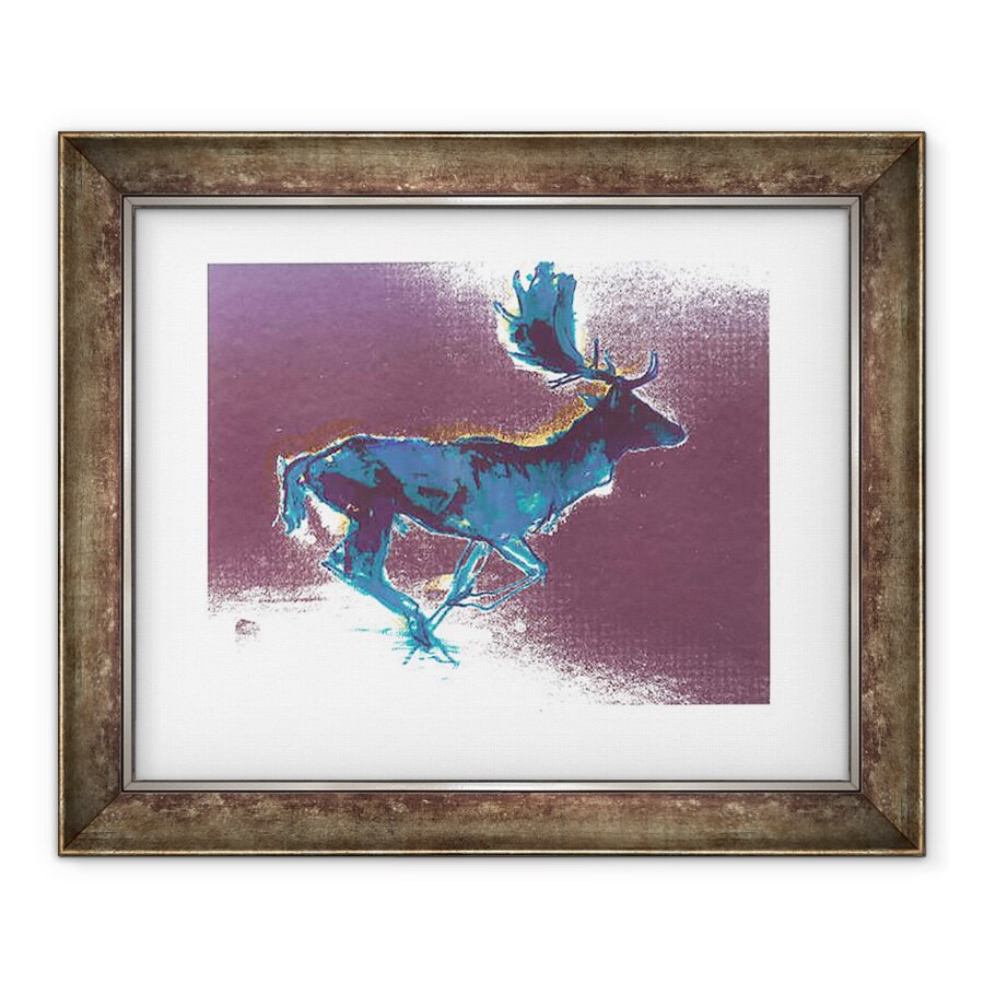 Tablou inramat - Mark Adlington - Fallow Buck albastru/umbra galbena, 2015, 70 x 85 cm