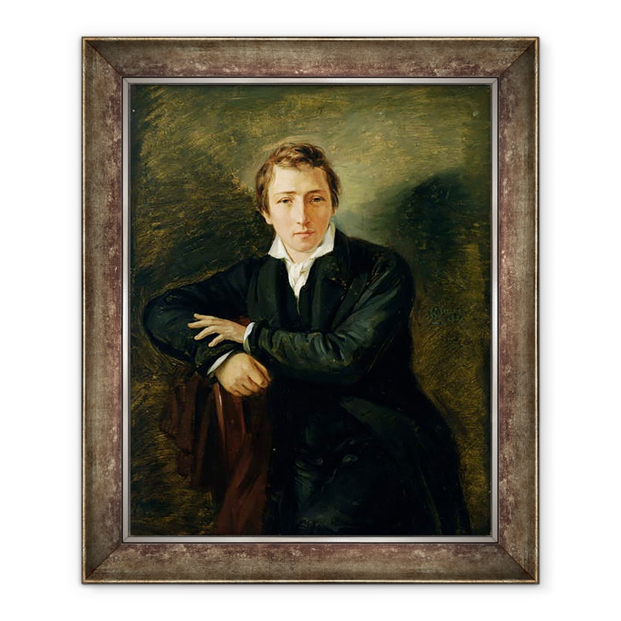 Tablou inramat - Moritz Daniel Oppenheim - Portret De Heinrich Heine 1797-1856 1831, 70 x 85 cm