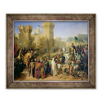 Tablou inramat - Merry Joseph Blondel - Ptolemeu administrat lui Filip Augustus 1165-1223 si lui Richard Inima de Leu 1157-99 13 iulie 1191, 70 x 85 cm Tablou inramat - Merry Joseph Blondel - Ptolemeu administrat lui Filip Augustus 1165-1223 si lui Richard Inima de Leu 1157-99 13 iulie 1191, 70 x 85 cm