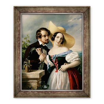 Tablou inramat - Miklos Barabas - Dalliance, 70 x 85 cm Tablou inramat - Miklos Barabas - Dalliance, 70 x 85 cm