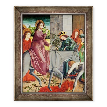 Tablou inramat - Michael Pacher - Intrarea lui Hristos in Ierusalim, din Altarul Sfantului stefan, 70 x 85 cm Tablou inramat - Michael Pacher - Intrarea lui Hristos in Ierusalim, din Altarul Sfantului stefan, 70 x 85 cm
