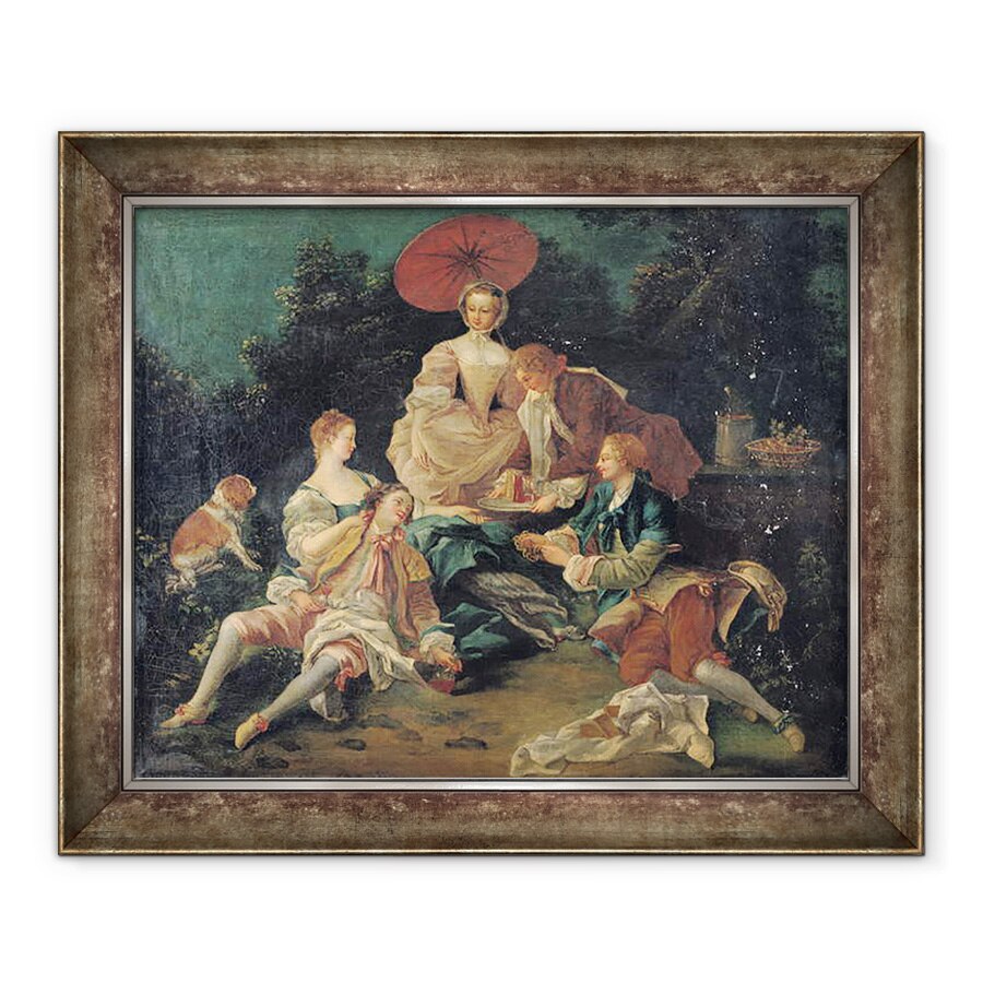 Tablou inramat - Nicolas Lancret - Picnic intr-un parc, 70 x 85 cm