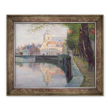 Tablou inramat - Omer Coppens - Toamna in Bruges, 90 x 110 cm Tablou inramat - Omer Coppens - Toamna in Bruges, 90 x 110 cm