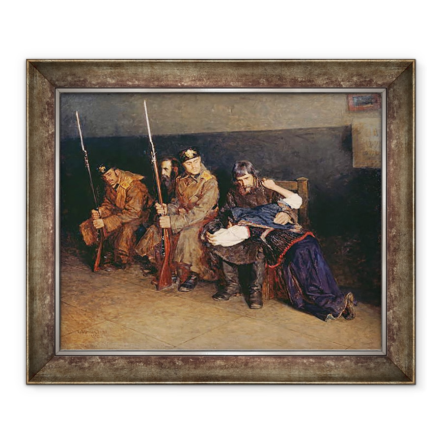 Tablou inramat - Nikolaj Alekseevich Kasatkin - in coridorul Judecatoriei Districtuale, 70 x 85 cm