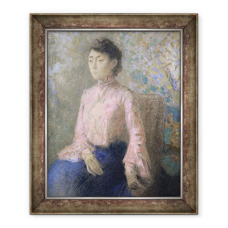 Tablou inramat - Odilon Redon - Portret De Miss Jeanne Chaine, 50 x 60 cm
