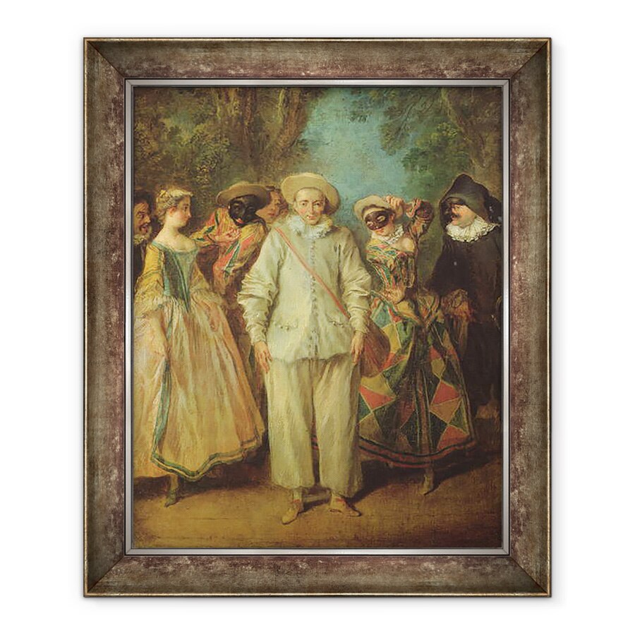 Tablou inramat - Nicolas Lancret - Actorii Commedia dellArte, 70 x 85 cm