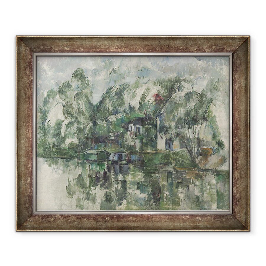 Tablou inramat - Paul Cezanne - La marginea apei, 70 x 85 cm