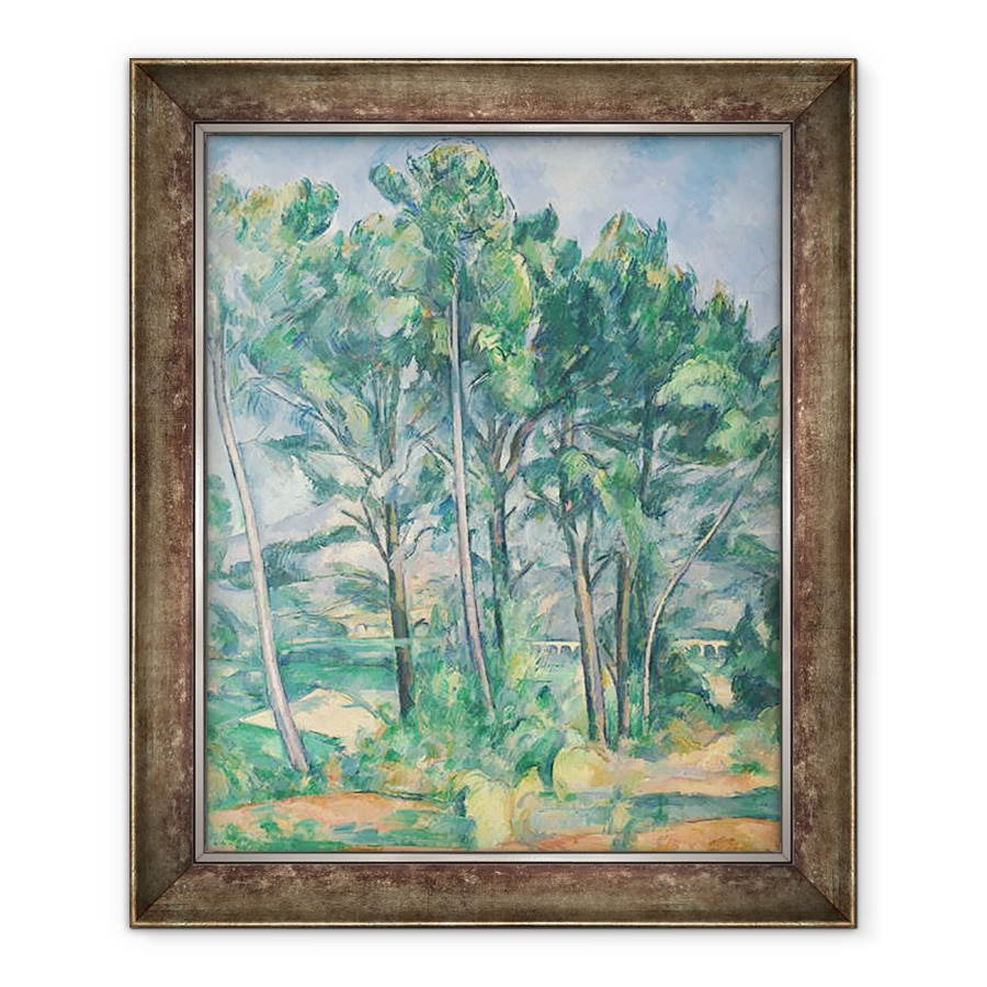 Tablou inramat - Paul Cezanne - Apeductul Montagne Sainte-Victoire vazut prin copaci, 70 x 85 cm