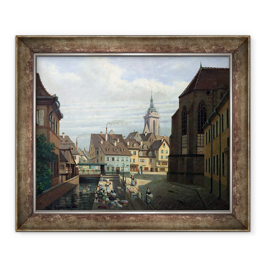 Tablou inramat - Michel Hertrich - Piata Dominicans, Colmar, 70 x 85 cm