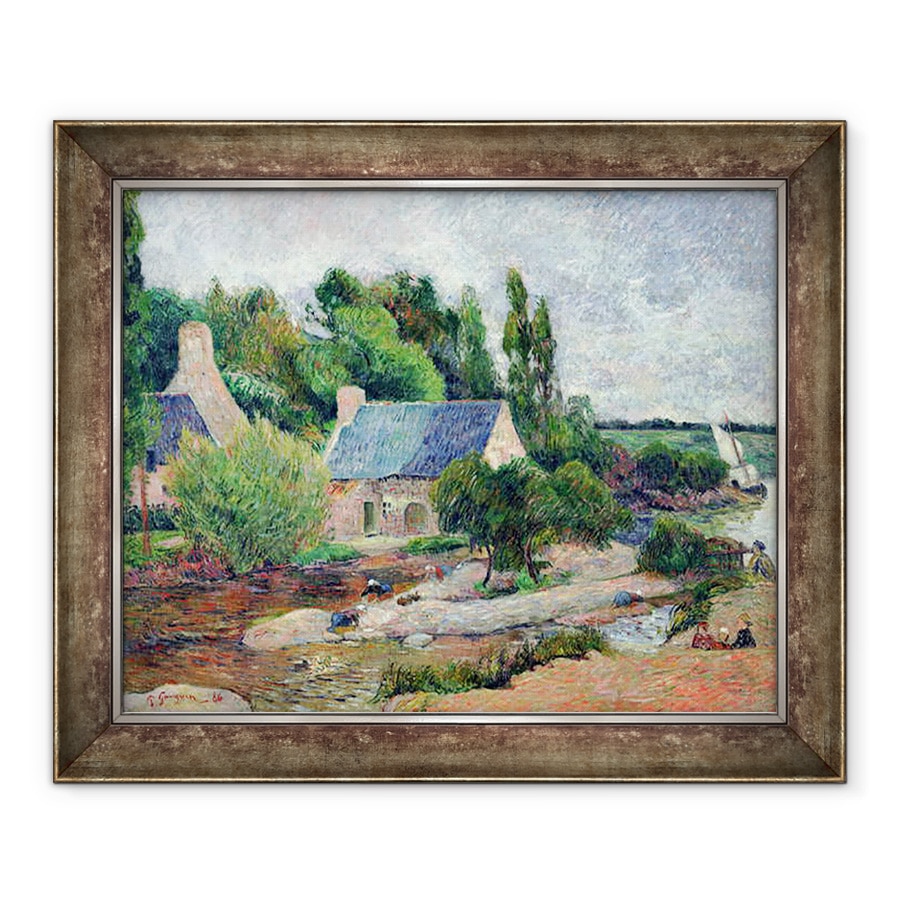 Tablou inramat - Paul Gauguin - Washerwomen la Pont-Aven, 70 x 85 cm