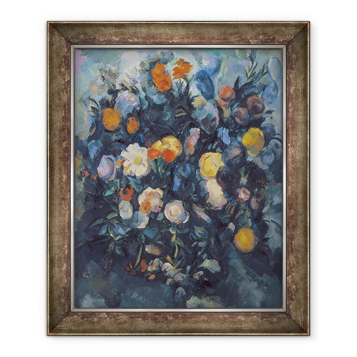 Tablou inramat - Paul Cezanne - Vaza de flori, 90 x 110 cm