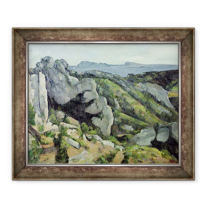 Картина в рамка - Пол Сезан - Скали в LEstaque, 90 x 110 см