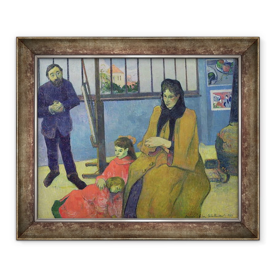 Tablou inramat - Paul Gauguin - Familia Schuffenecker sau studioul lui Schuffenecker, 70 x 85 cm