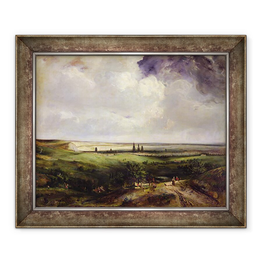 Tablou inramat - Paul Huet - Vedere de Rouen, 90 x 110 cm