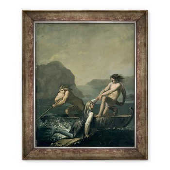 Tablou inramat - Nicolai Abraham Abildgaard - Scene din Calatoria subterana a lui Niels Klim de Baronul Ludvig Holberg 1684-1754, 70 x 85 cm Tablou inramat - Nicolai Abraham Abildgaard - Scene din Calatoria subterana a lui Niels Klim de Baronul Ludvig Holberg 1684-1754, 70 x 85 cm