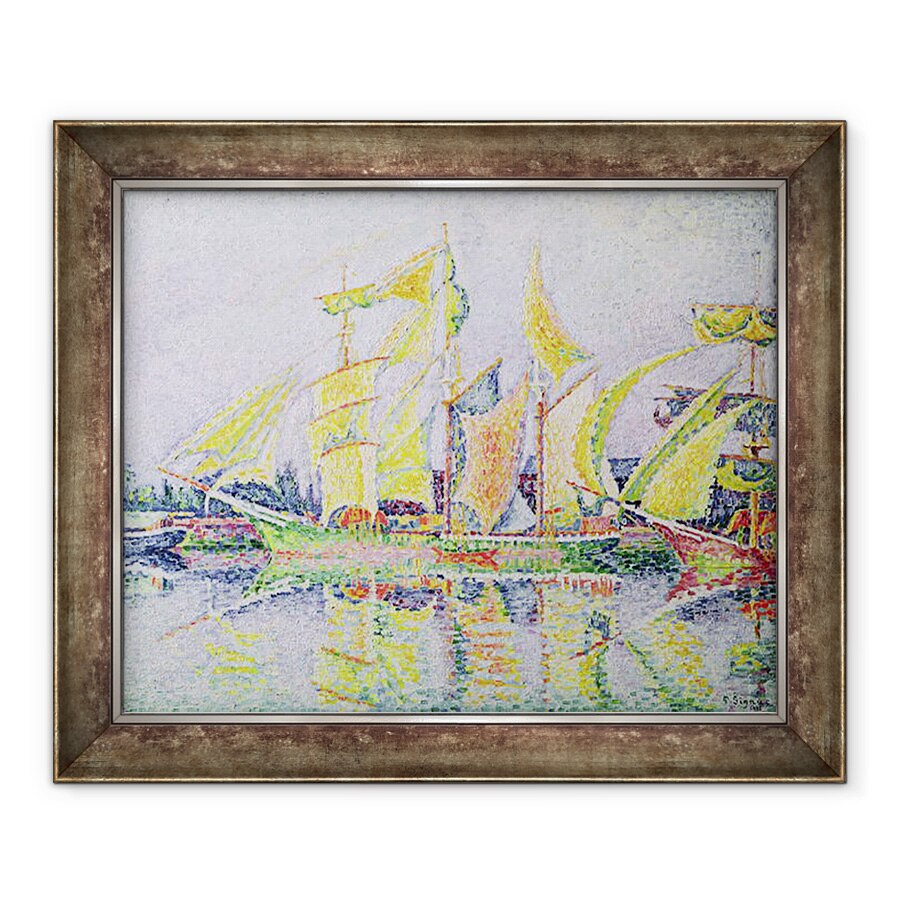 Tablou inramat - Paul Signac - Trei piloni galbeni, 70 x 85 cm