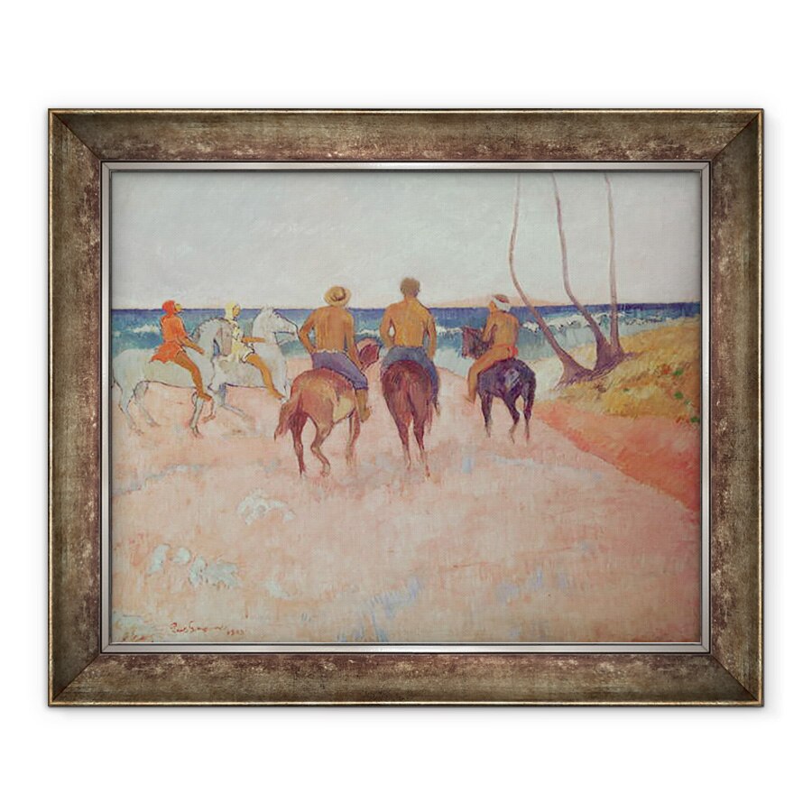 Tablou inramat - Paul Gauguin - Calaret pe plaja Hiva Hoa 1902, 50 x 60 cm