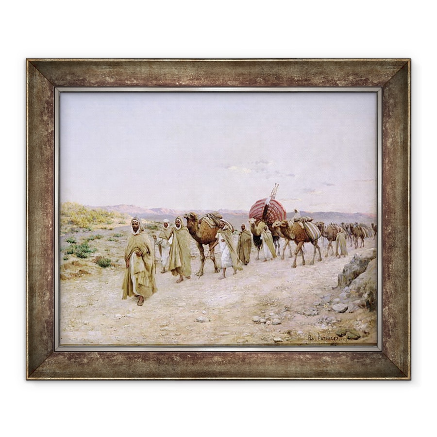Tablou inramat - Paul John Baptiste Lazerges - O caravana langa Biskra, 90 x 110 cm