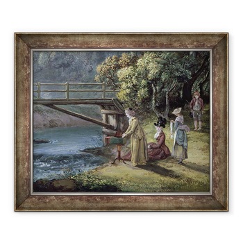 Tablou inramat - Paul Sandby - Castelul Roslin, 90 x 110 cm Tablou inramat - Paul Sandby - Castelul Roslin, 90 x 110 cm