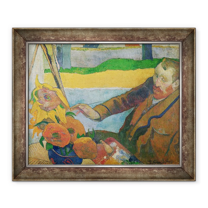 Tablou inramat - Paul Gauguin - Van Gogh pictura Floarea-soarelui, 90 x 110 cm