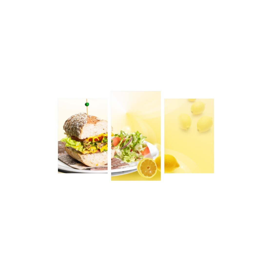 Tablou multicanvas 3 piese 150x90 cm, Food and Drinks model 58