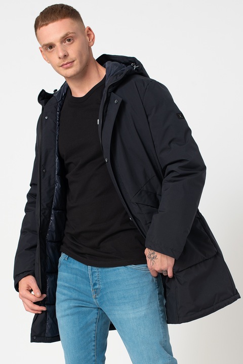 Jack&Jones, Jacheta parka cu gluga Hush, Bleumarin, M