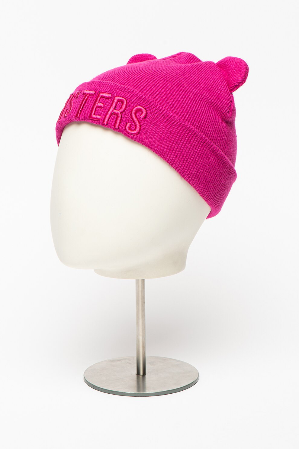 NAME IT, Caciula din tricot cu text brodat Monique, Fucsia, 48-49 CM Standard