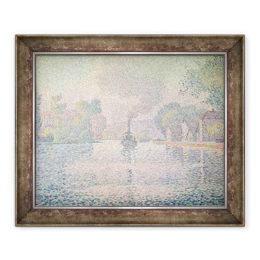 Tablou inramat - Paul Signac - Sena la Sannois, remorcherul LHirondelle, 90 x 110 cm