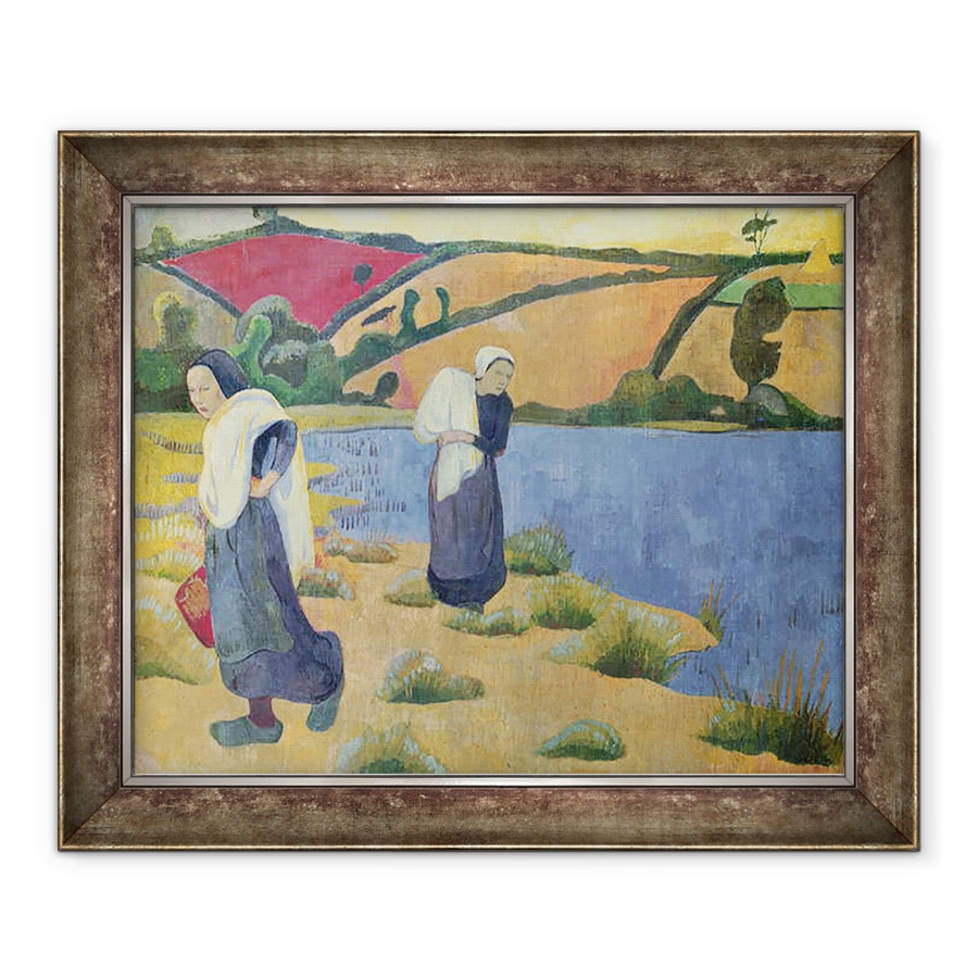 Tablou inramat - Paul Serusier - Washerwomen la raul Laita, langa Pouldu, 50 x 60 cm