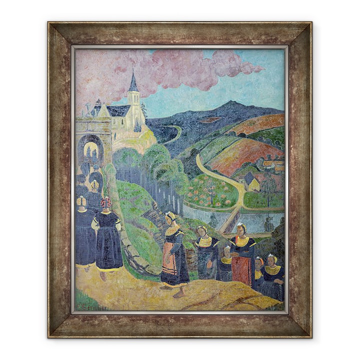 Tablou inramat - Paul Serusier - Iertarea lui Notre-Dame-des-Portes la Chateauneuf-du-Faou, 90 x 110 cm