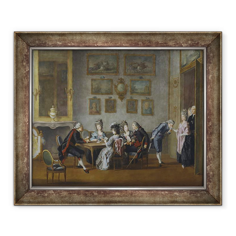 Tablou inramat - Pehr Hillestrom - Card-Party in Casa lui Elis Schroderheim, 90 x 110 cm