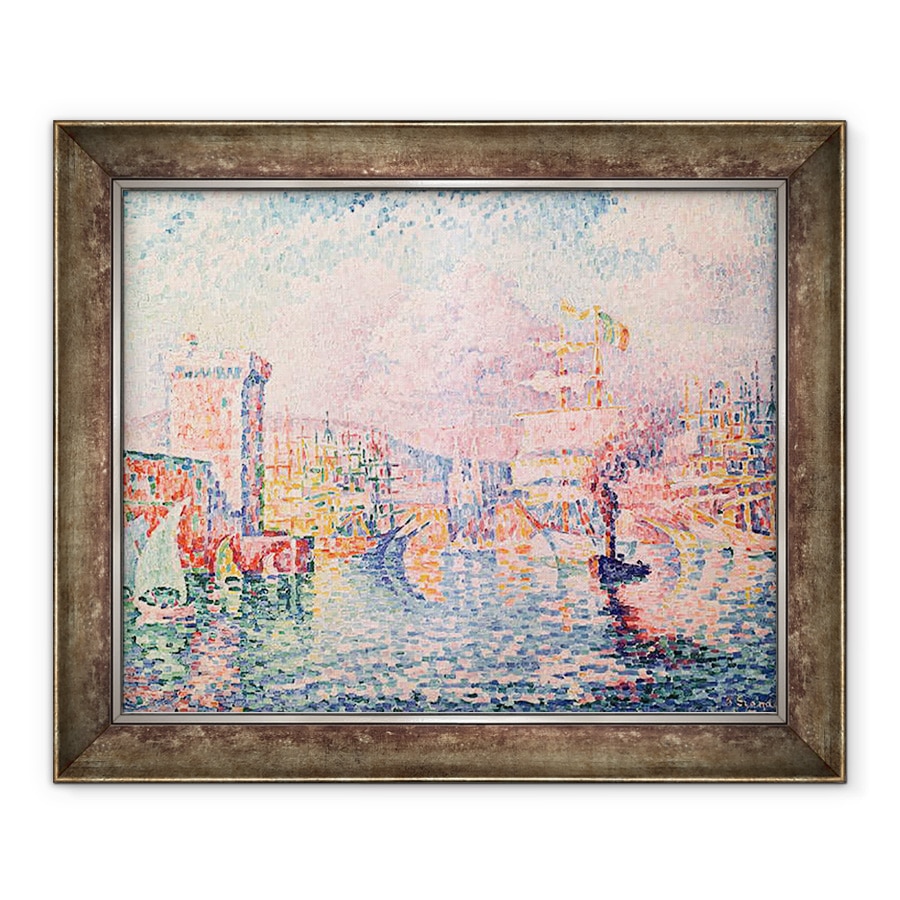Tablou inramat - Paul Signac - Turnul Rosu intrarea in portul Marsilia, 50 x 60 cm