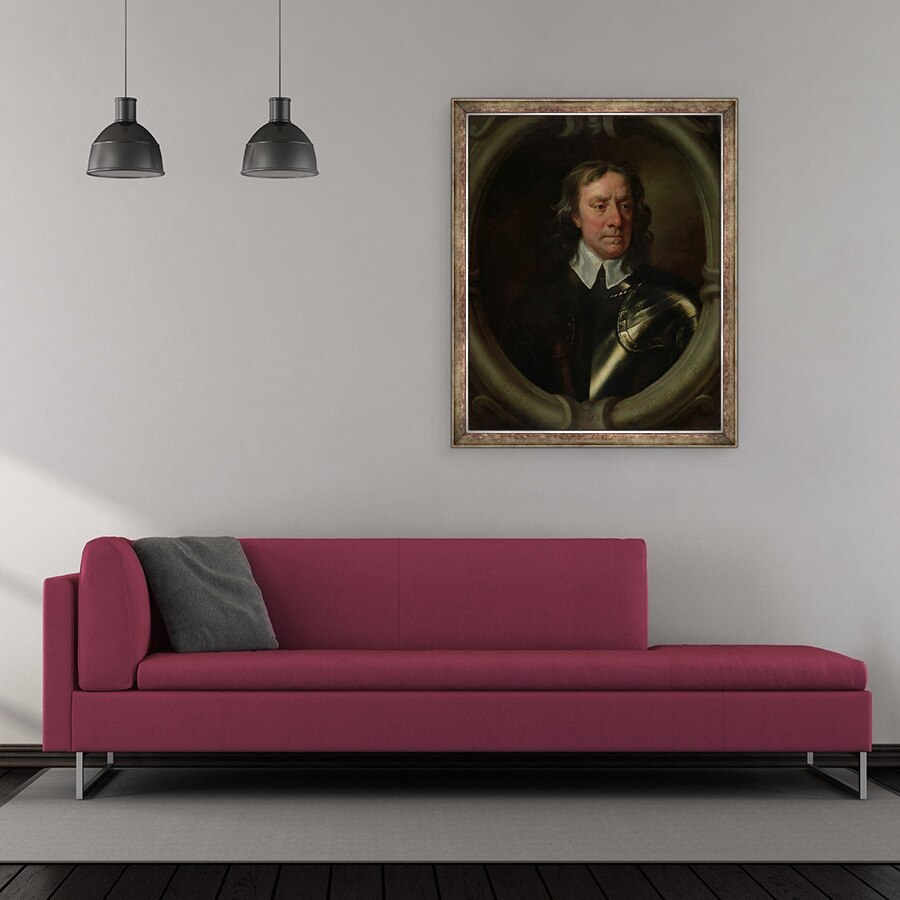 Peter Lely - Oliver Cromwell portréja, keretezett kép, 50 x 60 cm - eMAG.hu