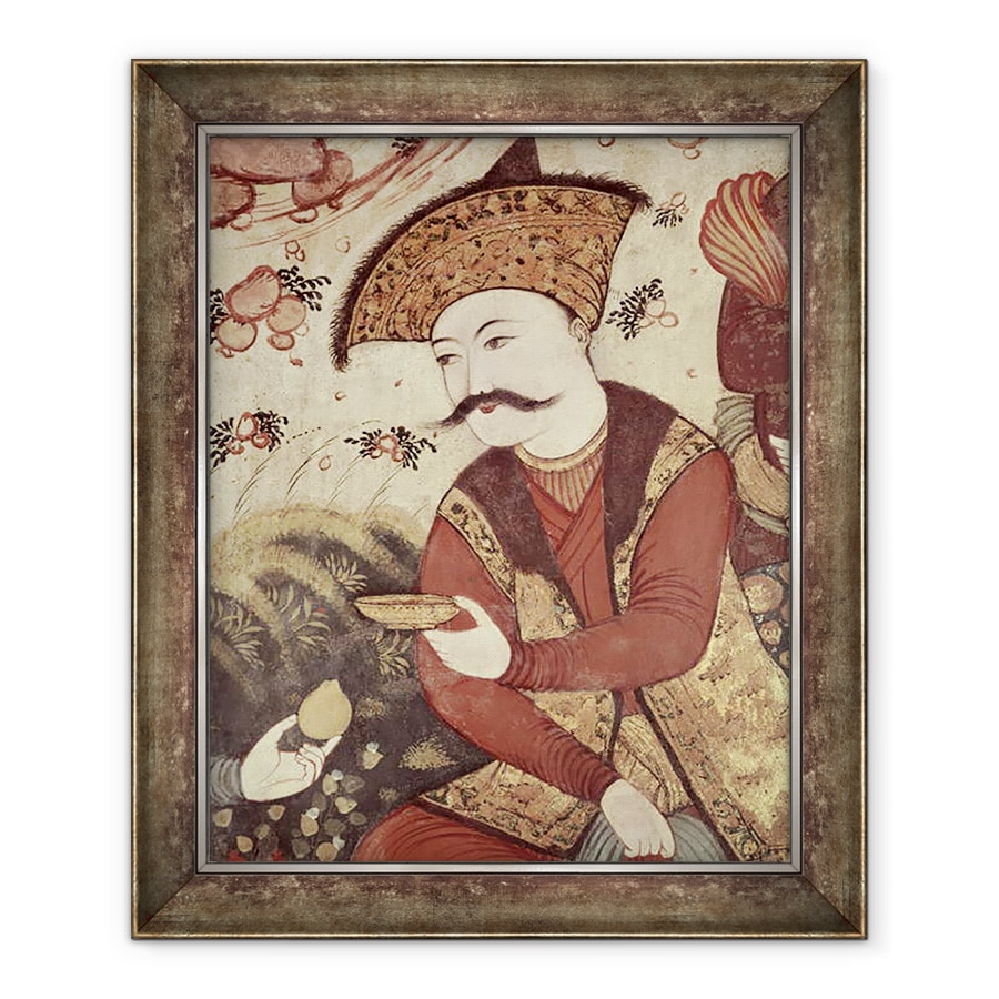 Tablou inramat - Scoala Persana - Shah Abbas I 1588-1629 fresca, 90 x 110 cm