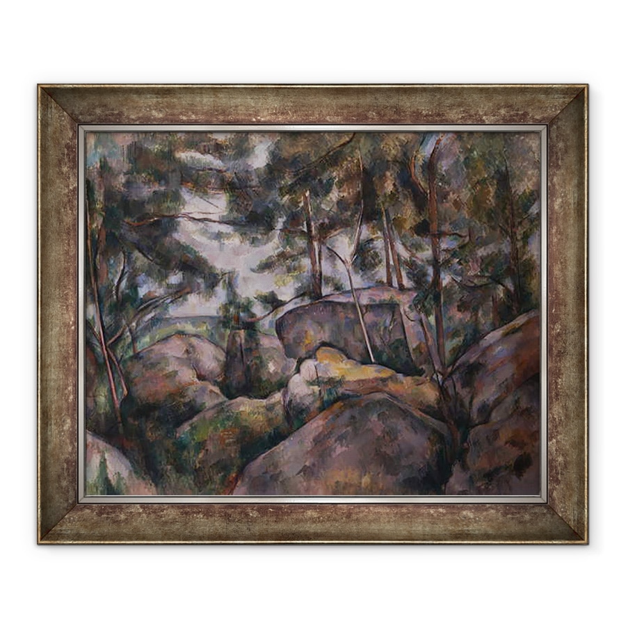 Tablou inramat - Paul Cezanne - Stanci in padure, 70 x 85 cm
