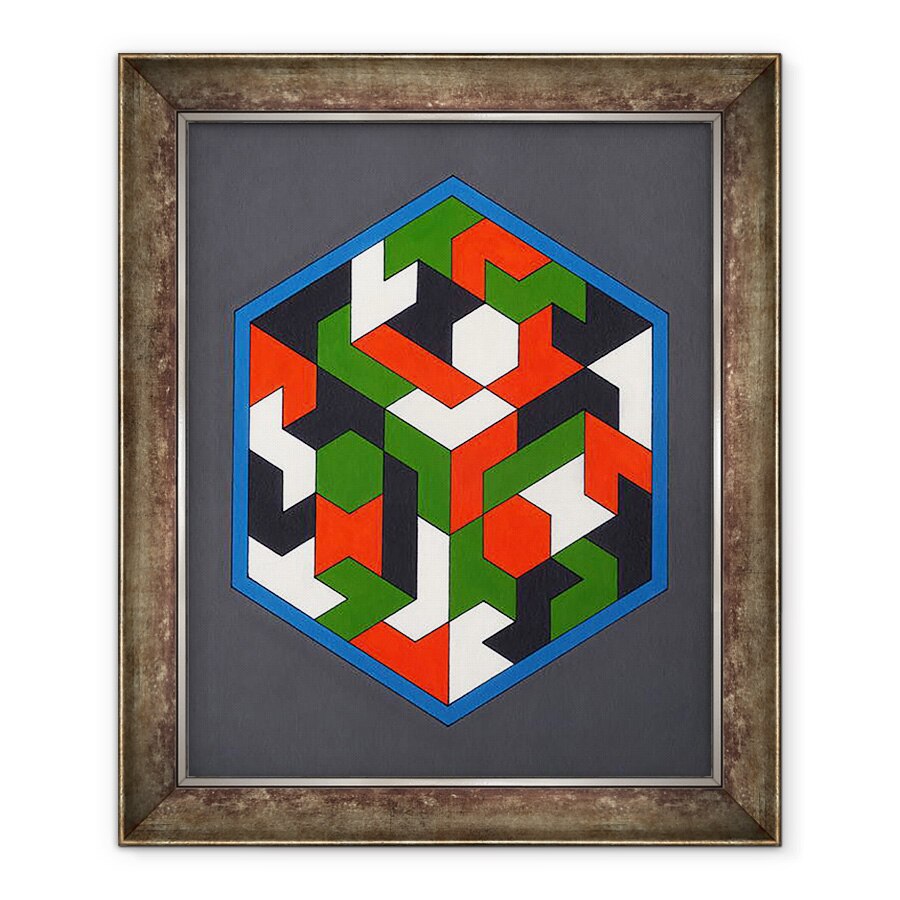 Tablou inramat - Peter McClure - Hexiamonde, 90 x 110 cm