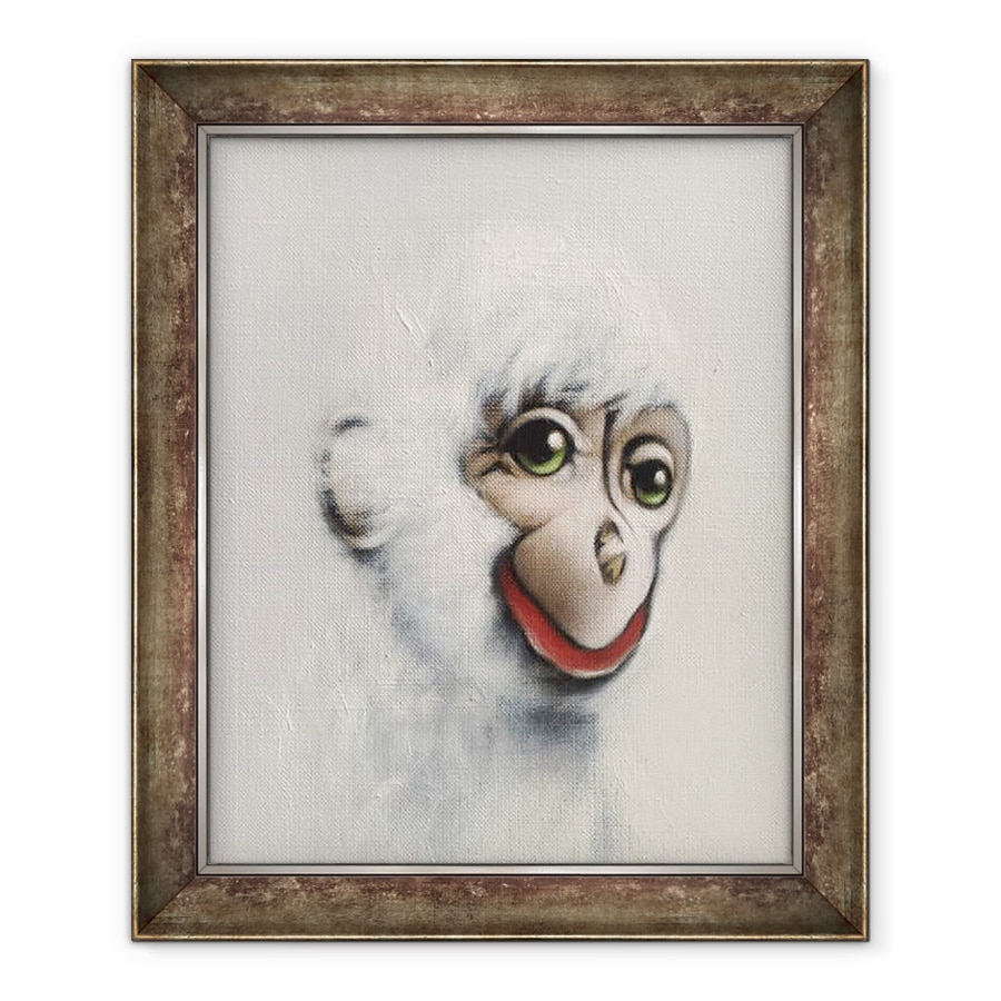 Tablou inramat - Peter Jones - Maimuta in alb, 2005, 90 x 110 cm